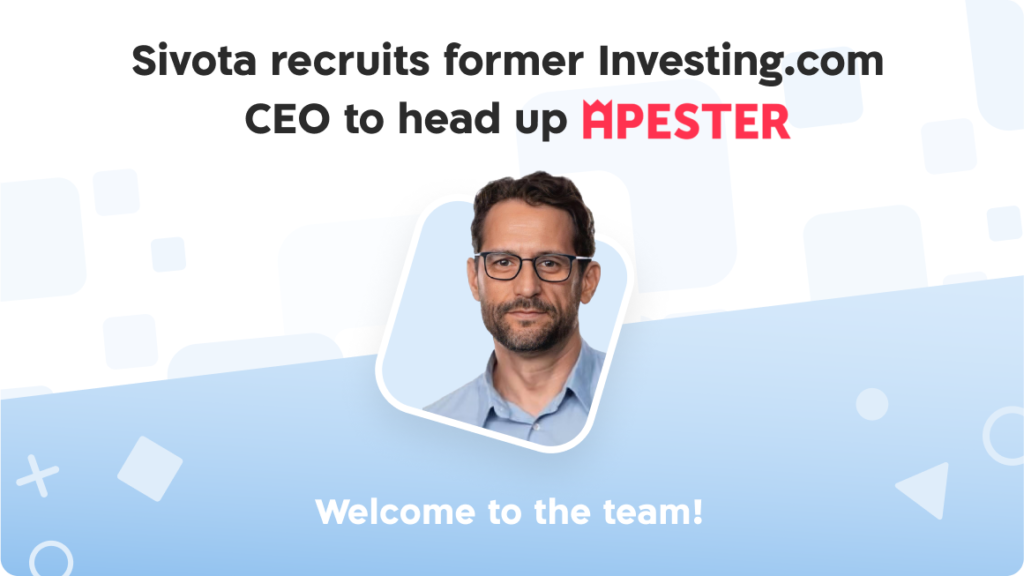 IN BRIEF: Sivota recruits former Investing.com CEO to head up Apester